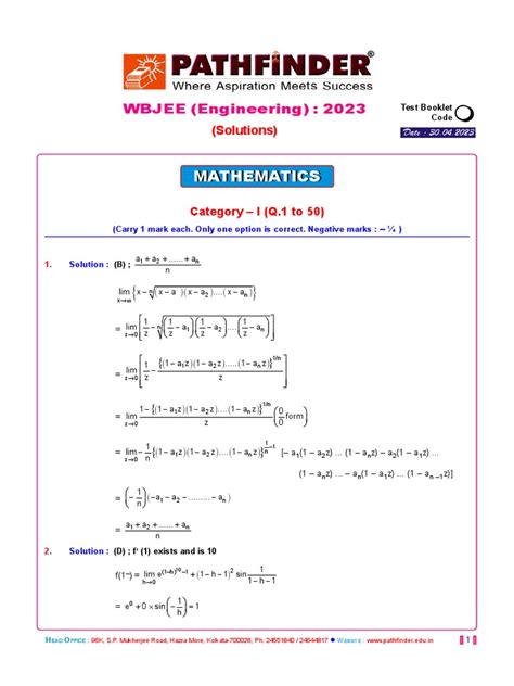 wbjee 2023 math solution