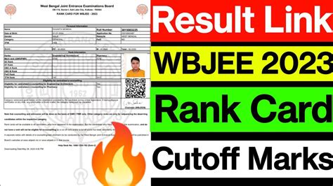 wbjee 2023 rank card