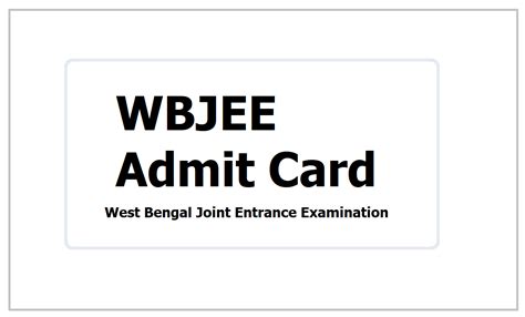 wbjee 2024 admit card release date