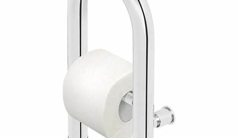 WC Klappgriff für barrierefreies Bad 60cm mit Toilettenpapierhalter aus