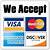 we accept major credit card signs