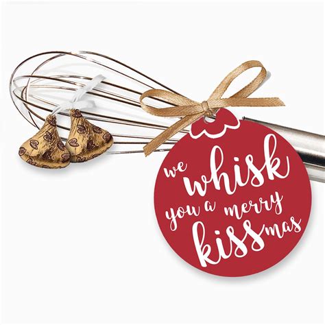 FREE Printable Whisk Label “We Whisk you a Merry KISSmas” (Cute Gift