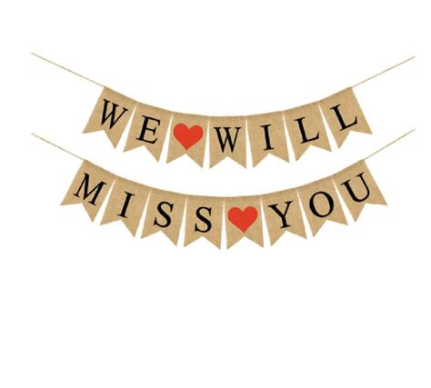 We Will Miss You Banner Retirement Party Decor Retirement Etsy