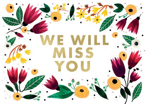 We Will Miss You Card Free Printable