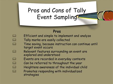 weakness of event sampling
