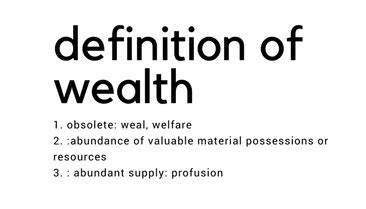 wealth meaning in tagalog