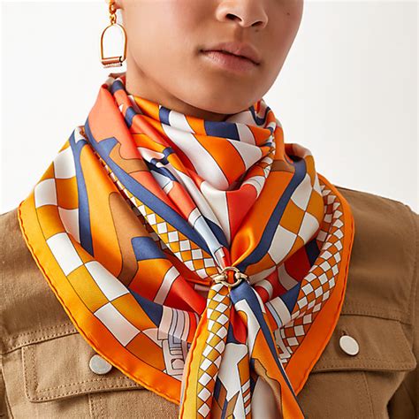 wearing a hermes scarf