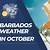 weather barbados in october