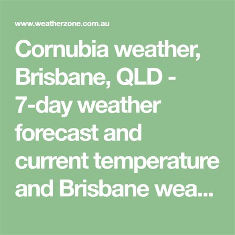 7 Day Brisbane Weather Forecast Vfwcqdethgz44m / Was virus, too