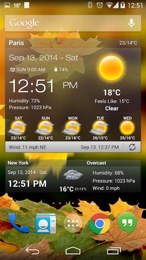 Weather & Clock Widget For Android