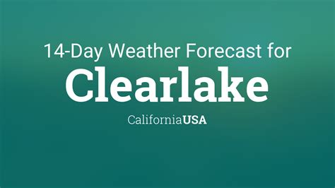 weather for clearlake ca