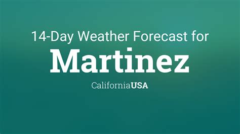 weather for martinez ca