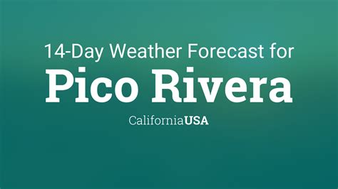 weather for pico rivera ca hourly