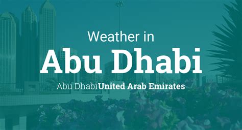 weather forcast abu dhabi