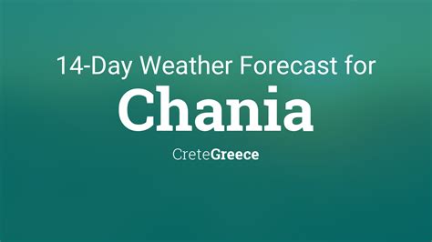 weather forecast chania crete 14 days