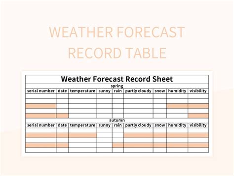 Weather Forecast Data Format