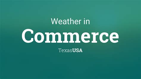 weather forecast for commerce texas