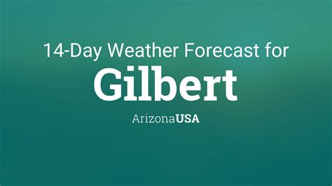 weather forecast for gilbert