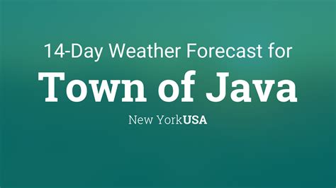 Weather Forecast For Java Ny