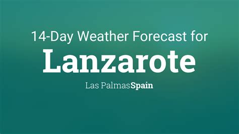 weather forecast for lanzarote next 14 days