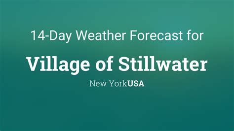weather forecast for stillwater ny