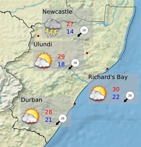 weather forecast in margate kzn