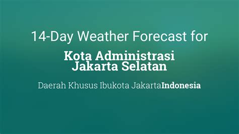 weather forecast jakarta selatan today