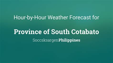 weather forecast today cotabato city
