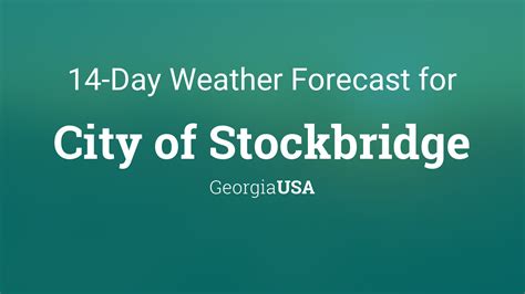 weather forecast today stockbridge ga