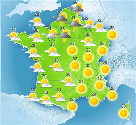 weather in france today and tomorrow