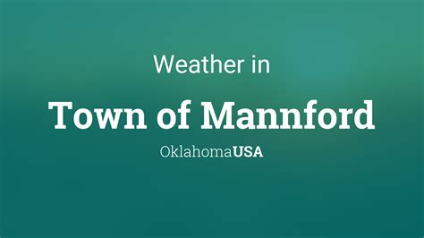 weather in mannford oklahoma