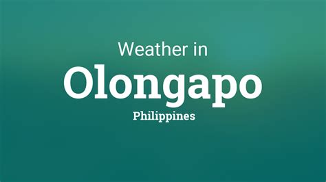 weather in olongapo city philippines