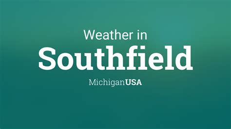 weather in southfield michigan today
