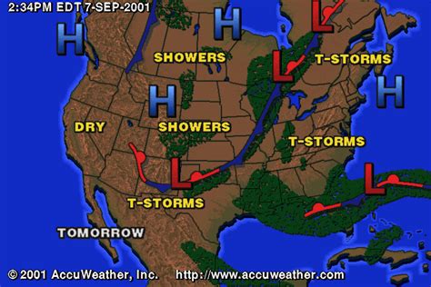 weather map for tomorrow