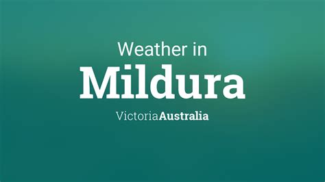 weather mildura vic