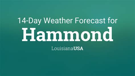 weather network for hammond louisiana
