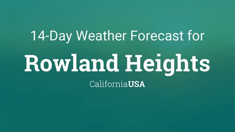 weather today rowland heights