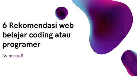 Website Belajar Coding Gratis Bahasa Indonesia Cara Mengajarku