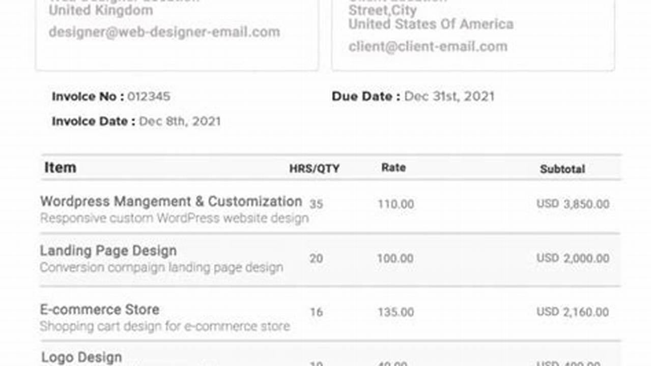 Web Service Invoice Designs: A Comprehensive Guide