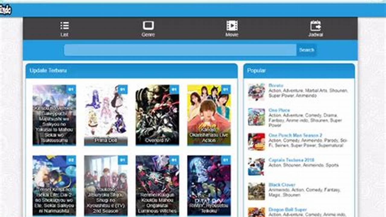 Rekomendasi 10 Web Nonton Anime Terbaik dan Terlengkap