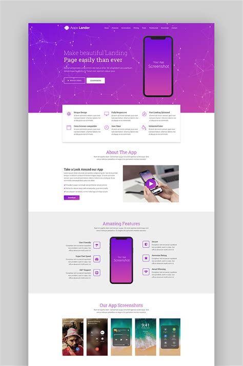 web app landing page examples