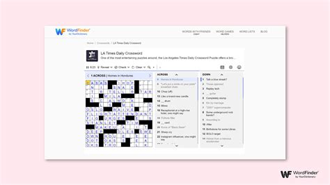 web crosswords