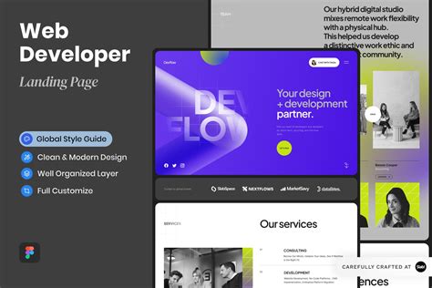 web developer landing page examples