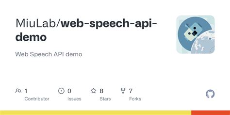 web speech api demonstration github