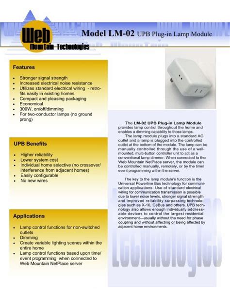 WEB MOUNTAIN TECHNOLOGIES SW2 USER INSTRUCTIONS Pdf Download ManualsLib