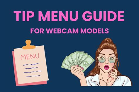 Webcam model tip menu and token goals