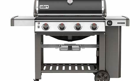 Weber Genesis Ii E 410 4 Burner Propane Gas Grill In Black With Built In Thermometer