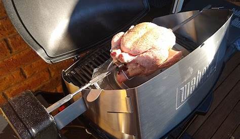 Weber Q Rotisserie Chicken With Rotisseri And 120 Youtube