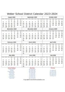 Weber Calendar 2024