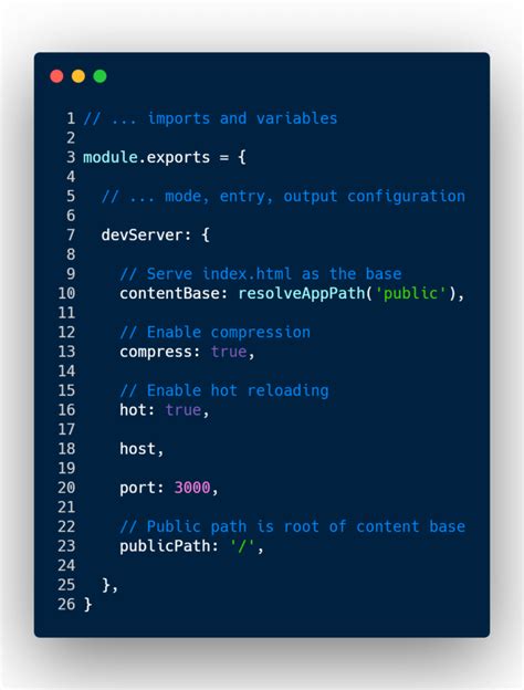Webpack-Dev-Server Configuration Example